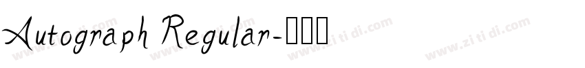 Autograph Regular字体转换